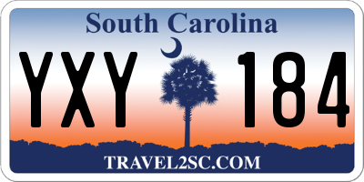 SC license plate YXY184