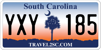 SC license plate YXY185