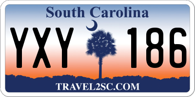 SC license plate YXY186