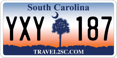 SC license plate YXY187