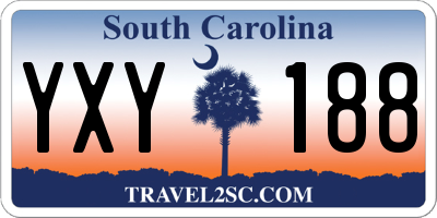 SC license plate YXY188