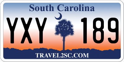 SC license plate YXY189