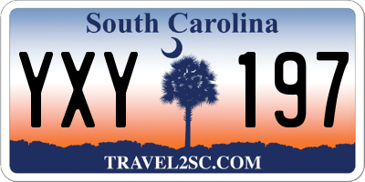 SC license plate YXY197