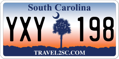 SC license plate YXY198