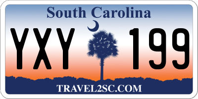 SC license plate YXY199