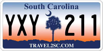 SC license plate YXY211