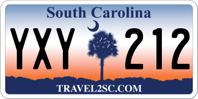 SC license plate YXY212