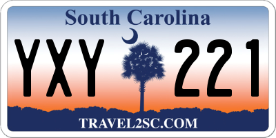 SC license plate YXY221