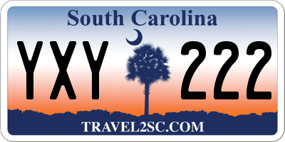 SC license plate YXY222