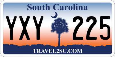 SC license plate YXY225