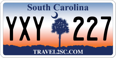 SC license plate YXY227