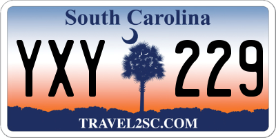 SC license plate YXY229