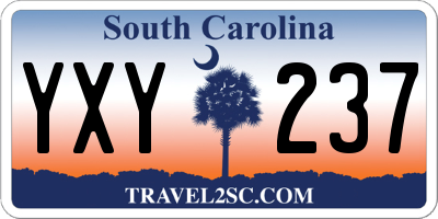SC license plate YXY237