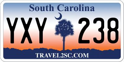 SC license plate YXY238