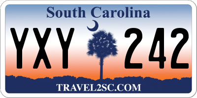 SC license plate YXY242