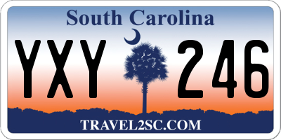 SC license plate YXY246