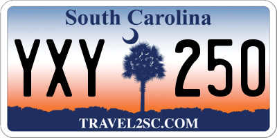 SC license plate YXY250