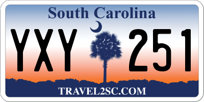SC license plate YXY251