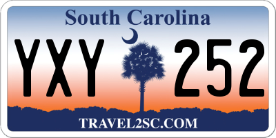 SC license plate YXY252