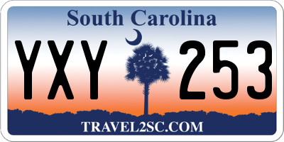 SC license plate YXY253