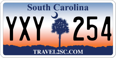 SC license plate YXY254