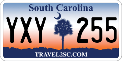 SC license plate YXY255