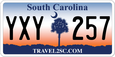 SC license plate YXY257