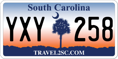 SC license plate YXY258