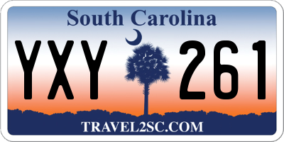 SC license plate YXY261