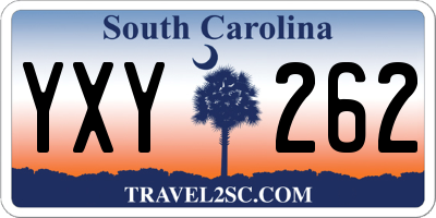 SC license plate YXY262