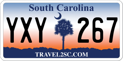 SC license plate YXY267