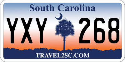 SC license plate YXY268
