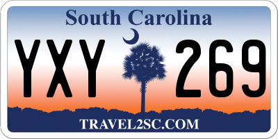 SC license plate YXY269