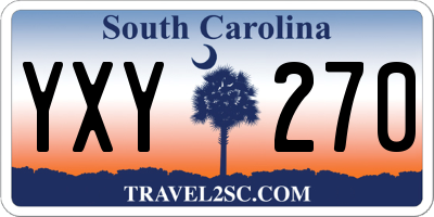 SC license plate YXY270