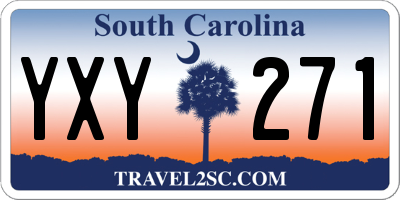 SC license plate YXY271
