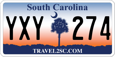 SC license plate YXY274
