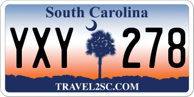 SC license plate YXY278