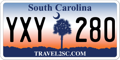 SC license plate YXY280