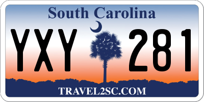 SC license plate YXY281