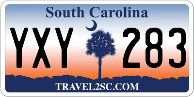 SC license plate YXY283
