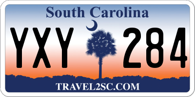SC license plate YXY284
