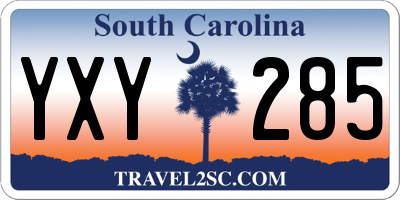 SC license plate YXY285