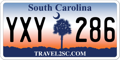 SC license plate YXY286