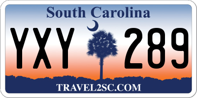 SC license plate YXY289