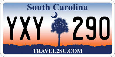 SC license plate YXY290