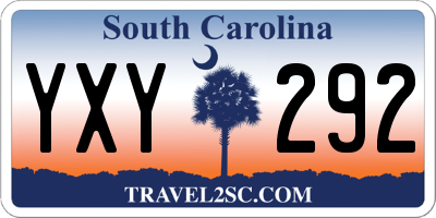 SC license plate YXY292