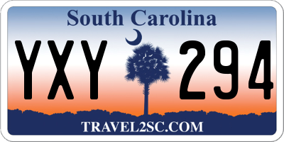 SC license plate YXY294