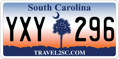 SC license plate YXY296