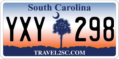 SC license plate YXY298