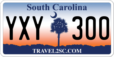 SC license plate YXY300